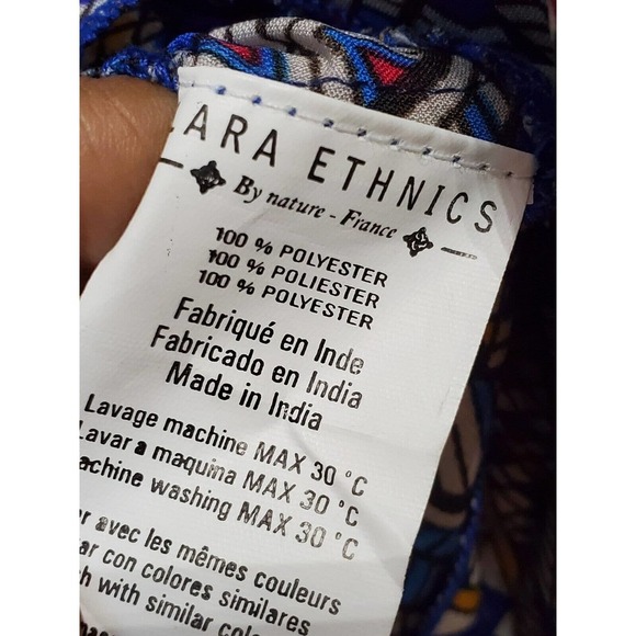 Lara Ethnics Women's Multicolor Sleeveless Off The Shoulder Knee Length Dress M - Picture 9 of 11